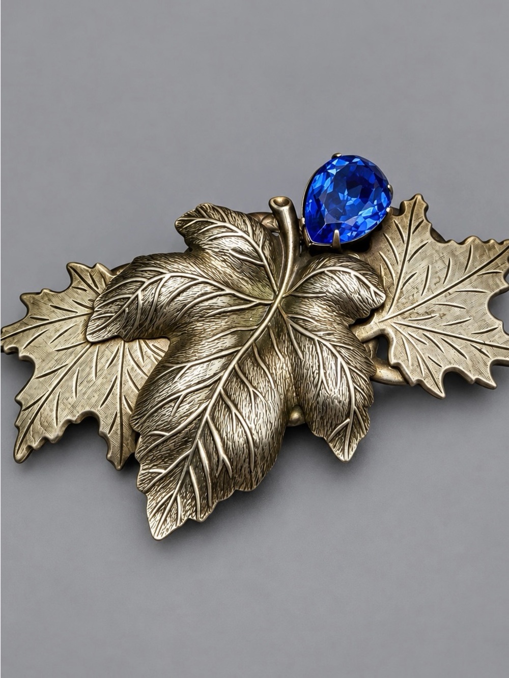 Vintage Huge Art Deco Brooch #cz350